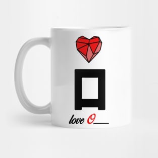 Initial love letter O for valentine Mug